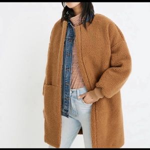 MADEWELL bonded Teddy Sherpa coat. Size medium, only worn a handful of times.